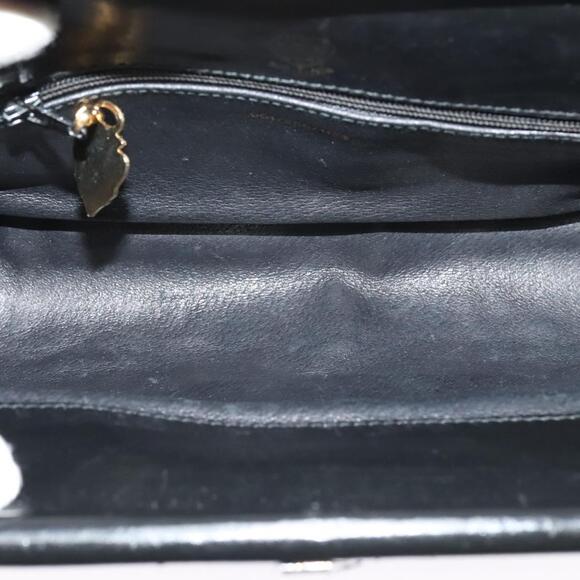 GUCCI Micro GG Canvas Shoulder Bag Leather Gold Black - Picture 16 of 16